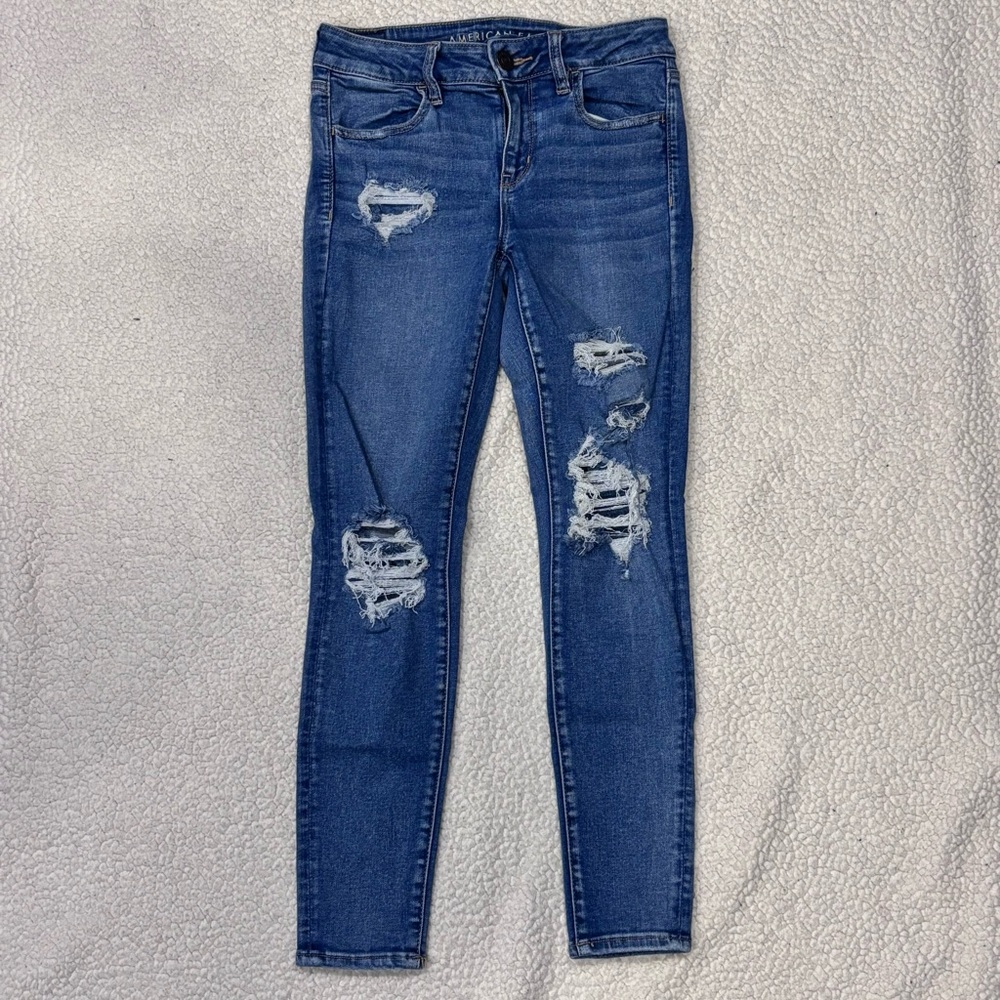 American Eagle Outfitters Women's Jegging Jeans Size 4 Short Mid Rise Stretch